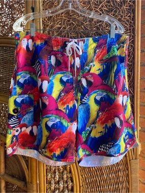 Billabong Multicolor Parrot Print Mens Board  Shorts